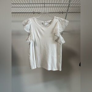 Chloe Kids Ruffle Lace Detail T-shirt Size 14